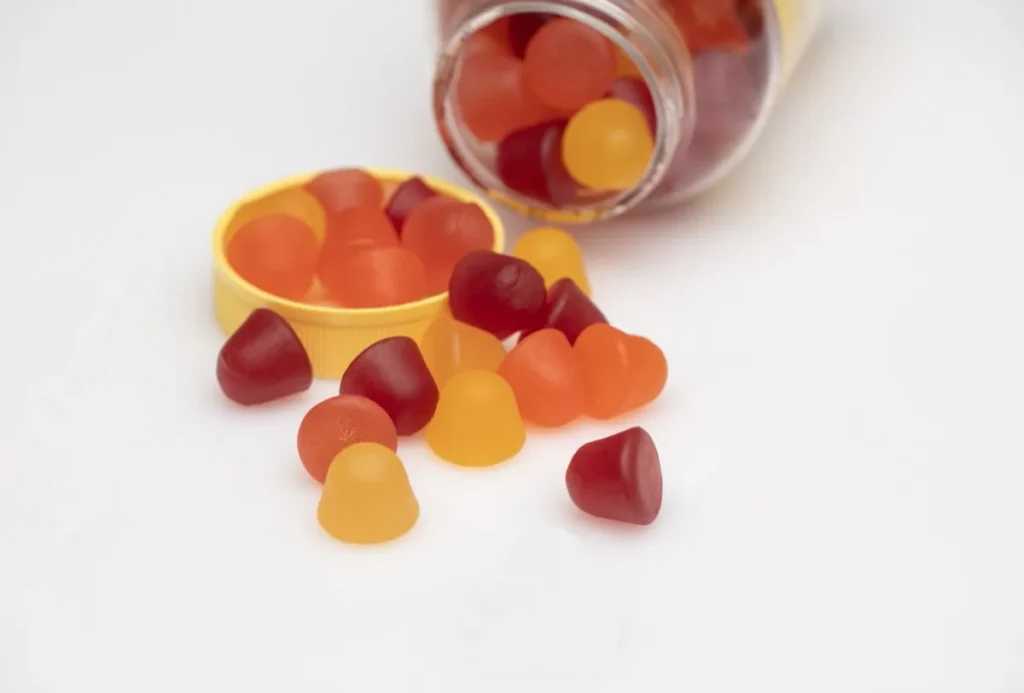 picture-of-gummy-vitamins-on-a-white-surface